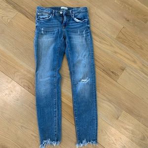 Zara frayed hem denim